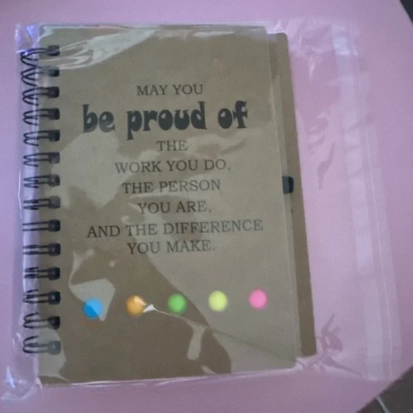 Inspirational Spiral Notebook with Colorful Accents - Picture 1 of 4